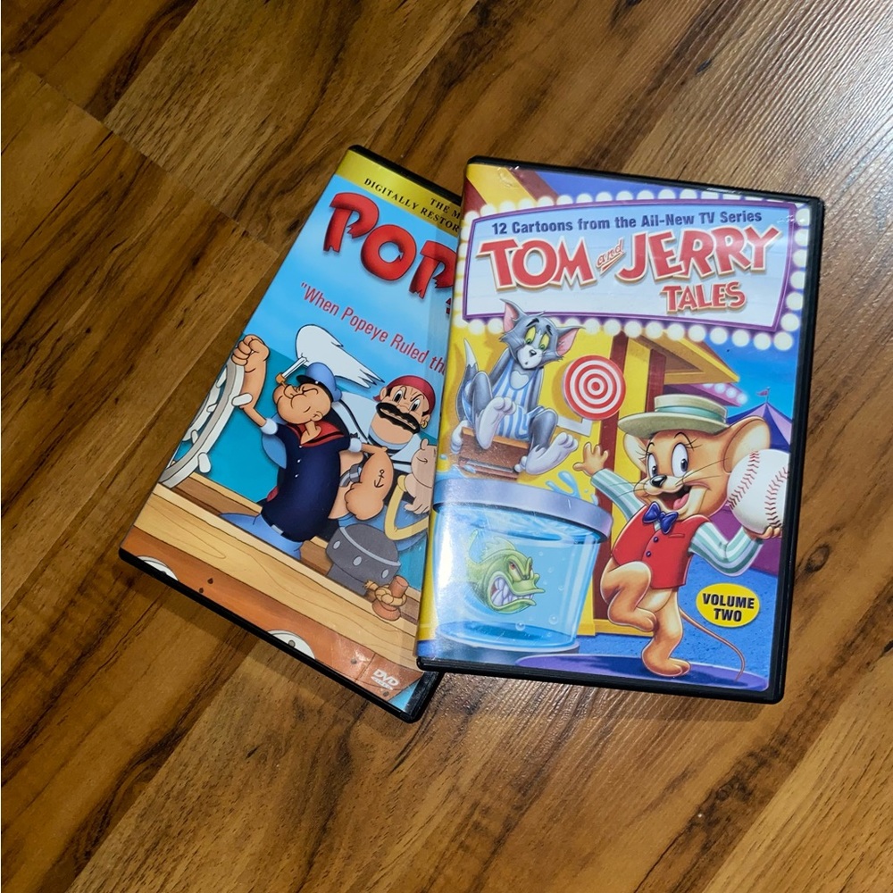 Tom and Jerry Tales Volume 2/Popeye The Sailor Cartoons DVD 📀 Bundle Set (2)